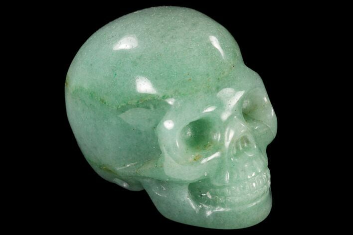 Realistic, Polished Green Aventurine Skull #116809